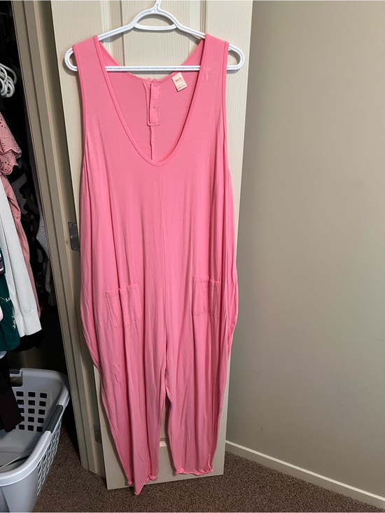 Smash + Tess Pants - Smash + Tess Pink Sleeveless Relaxed Jumpsuit Romper